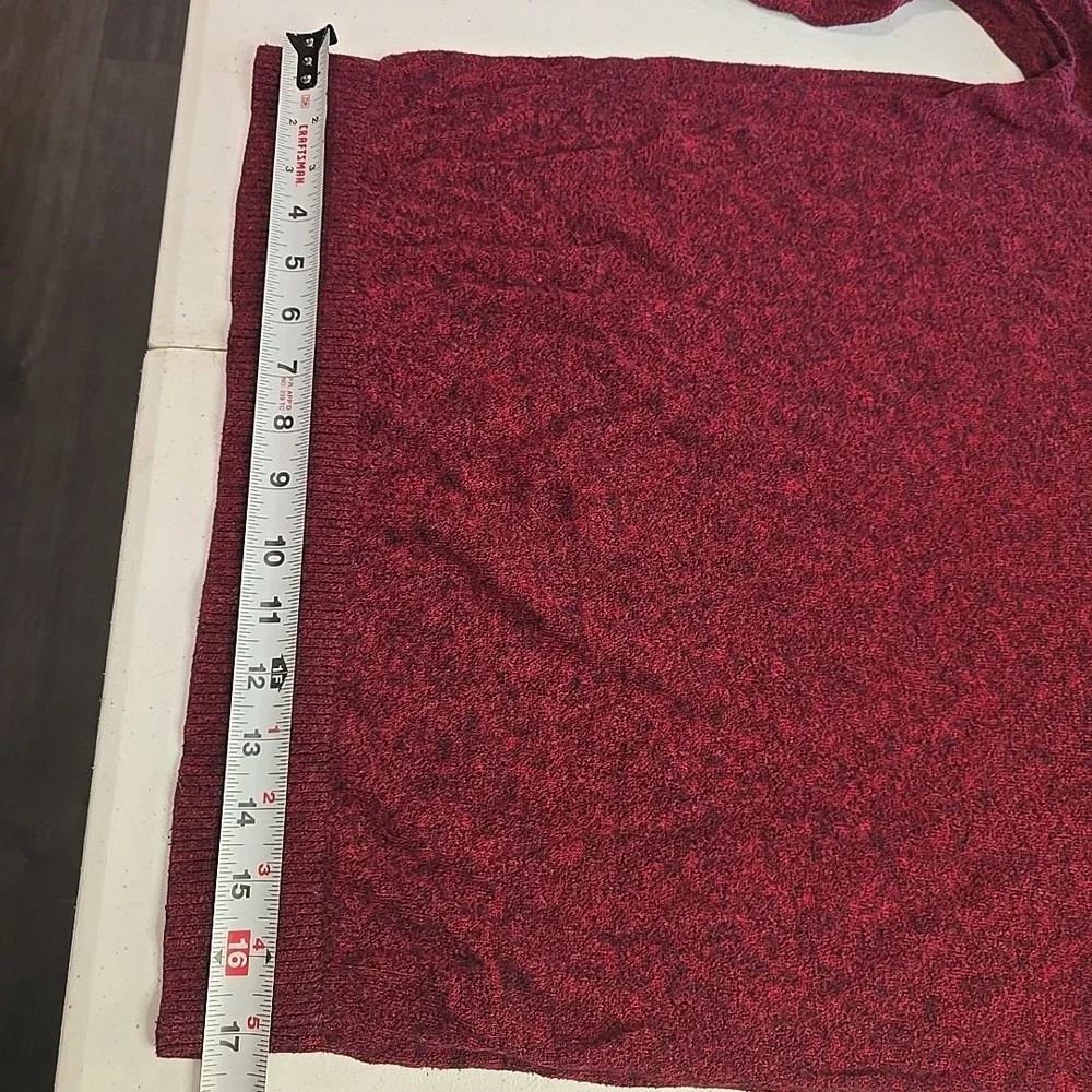 Hollister Men's Pullover Sweater Size Large L Burgundy Crew‎ neck Long Sleeve